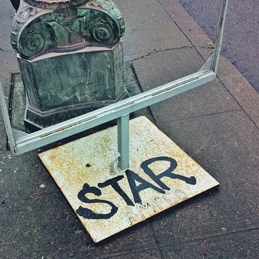 Sign Photograph - #star #graffito On An #empty #sign by The Things We All See