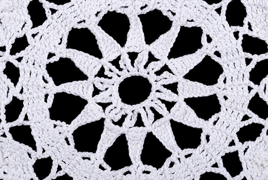 Vintage Photograph - Star in a white crocheted doily by Peter Hermes Furian