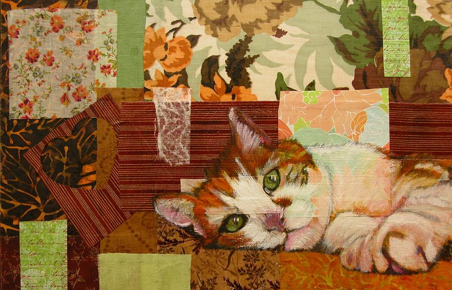 Cat Mixed Media - Star by Laura Gabel Cat Mixed Media - Star by Laura Gabel