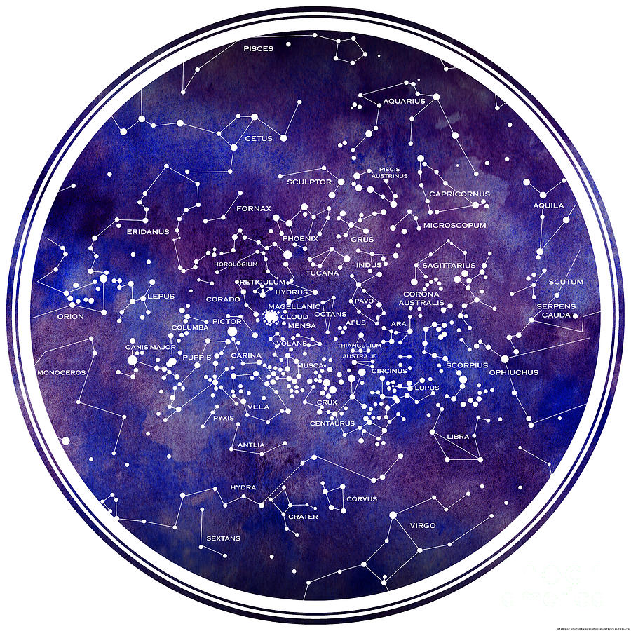 Star Map IV Digital Art by Stevyn Llewellyn