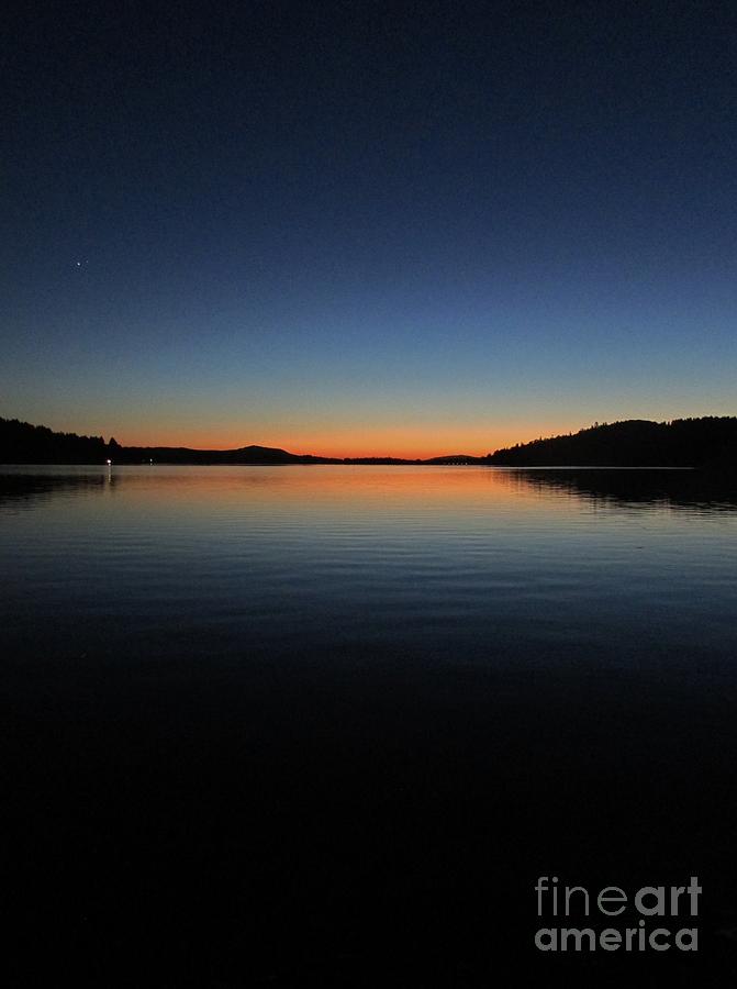 Sunset Photograph - Star of Bethlehem Over Dexter Lake by Amanda Roberts