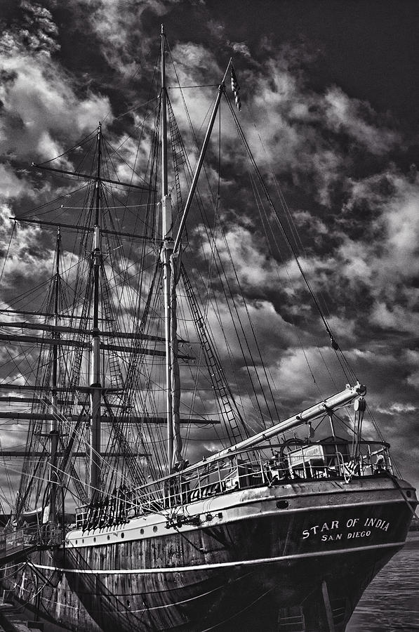 Star of India - Sailing Ship, San Diego, California Photograph by Mitch Spence