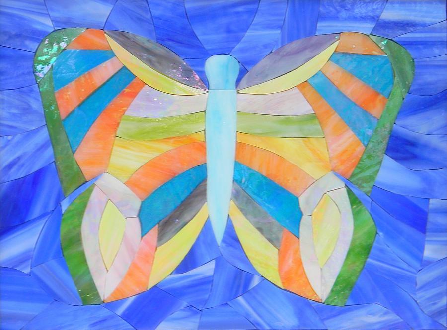 Star Of Persia Butterfly Glass Art by Charles McDonell