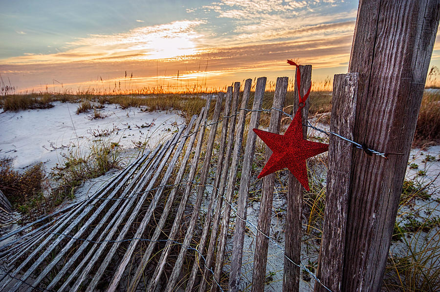 Star on Fence  Photograph by Michael Thomas