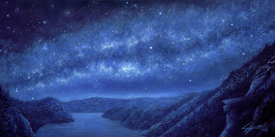 Astronomy Painting - Star Path by Lucy West