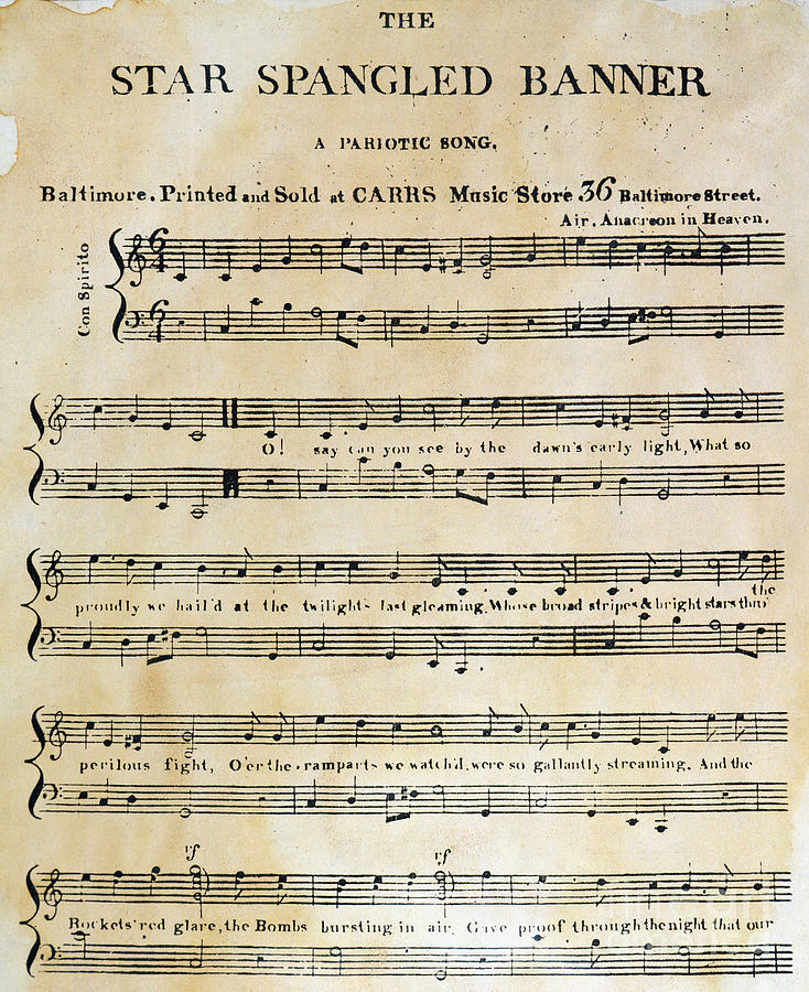 Star Spangled Banner, 1814 Photograph by Granger