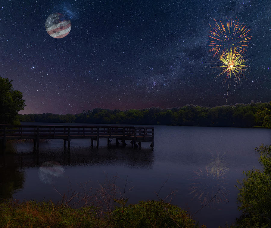 Star Spangled Lake Photograph by David Palmer