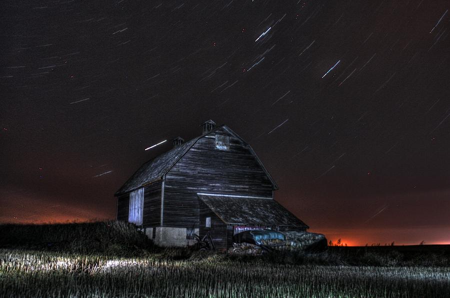 Star stormed Barn Photograph by David Matthews