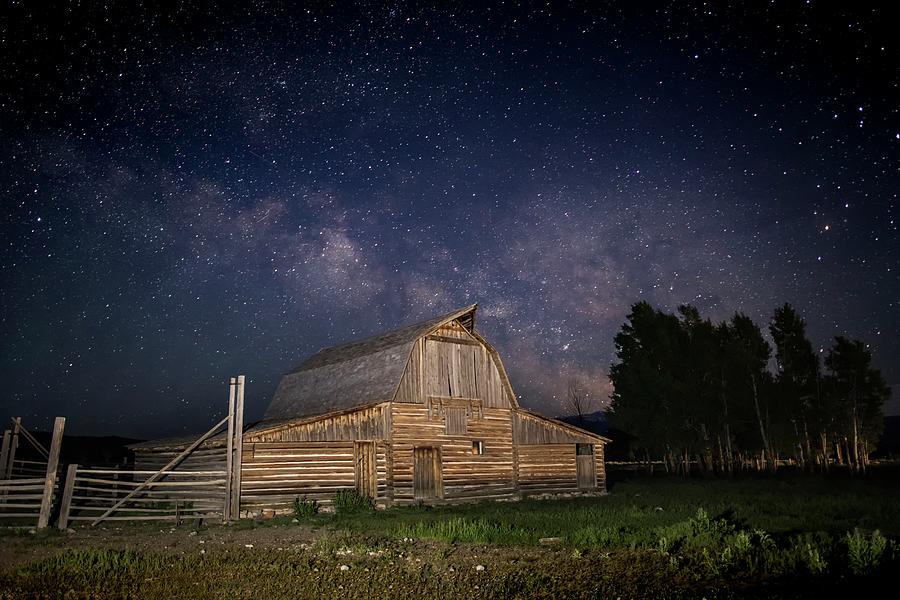 Star Struck Teton Barn Photograph by Harriet Feagin