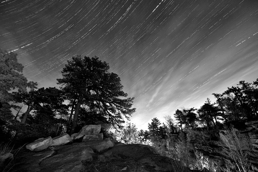 Star Trail on the Gunks Photograph by Michael Gallitelli