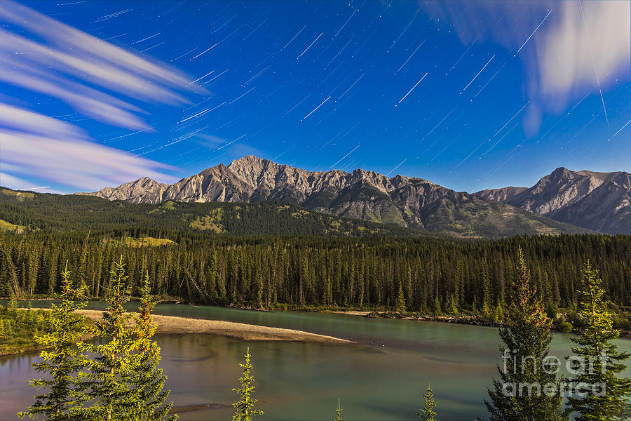Star Trails Above The Front Ranges Photograph by Alan Dyer