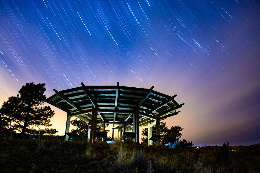 Star Trails and Clouds Photograph by Tory Stephens