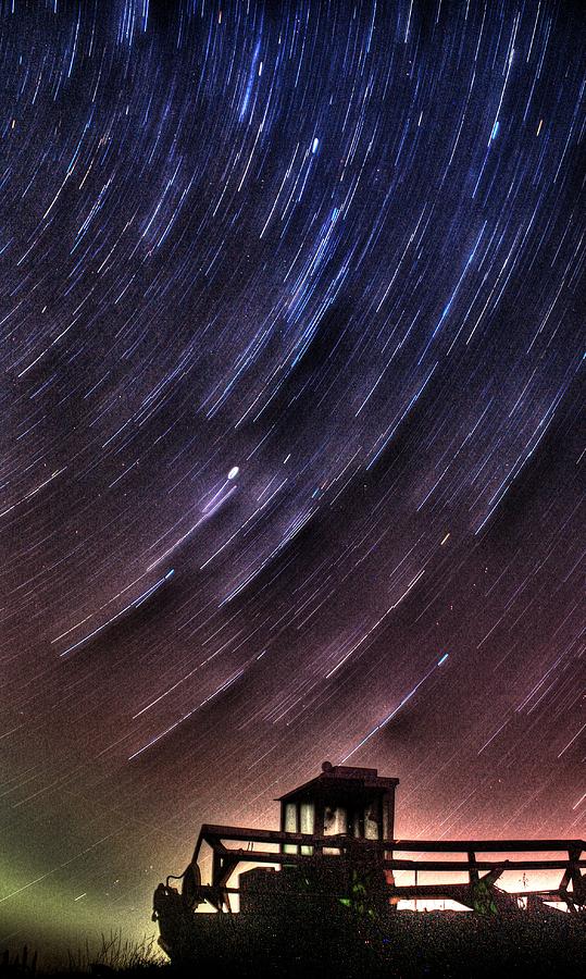 Star Trails Swather Photograph by David Matthews