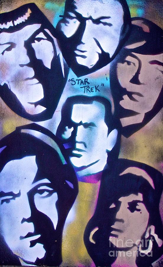 Star Trek Painting - Star Trek Faces by Tony B Conscious