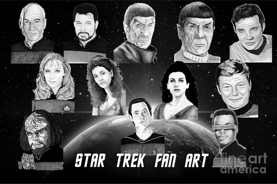 Star Trek Fan Art Drawing by Bill Richards