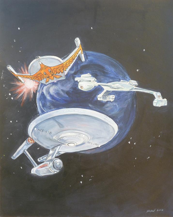 Star Trek TOS ships Painting by Bryan Bustard