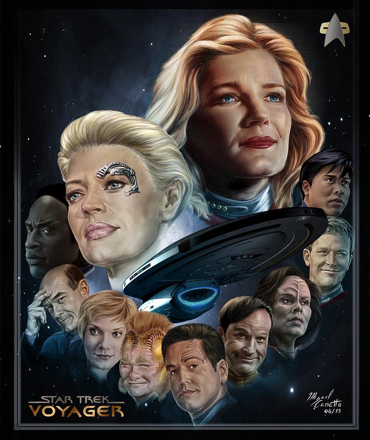 Science Fiction Drawing - Star Trek Voyager by Mizael Canato