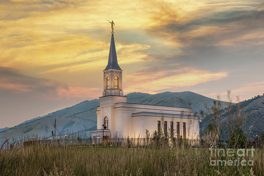 Star Valley Temple - Summer Sunset Photograph by Bret Barton