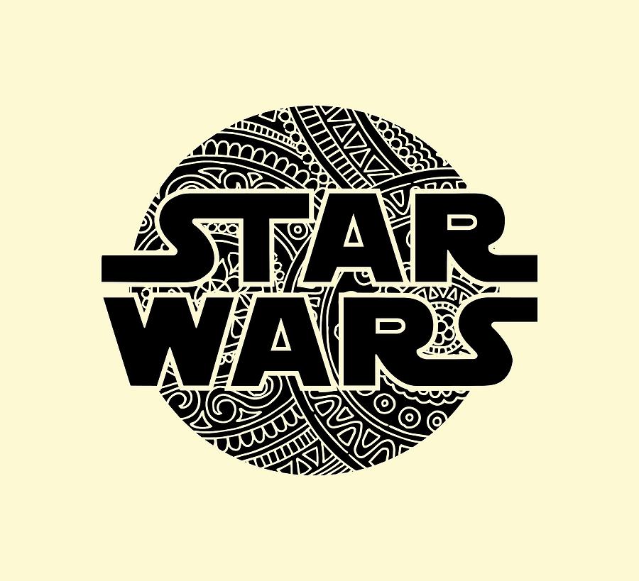 Star Wars Art - Logo - Black Mixed Media by Studio Grafiikka