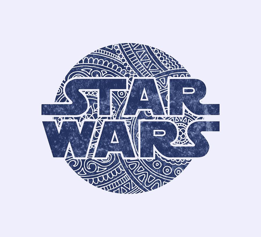 Star Wars Art - Logo - Blue Mixed Media by Studio Grafiikka