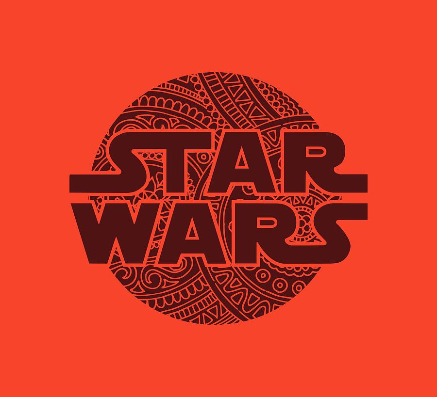 Star Wars Art - Logo - Red 02 Mixed Media by Studio Grafiikka