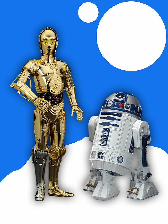 Star Wars Mixed Media - Star Wars C-3PO and R2-D2 by Marvin Blaine
