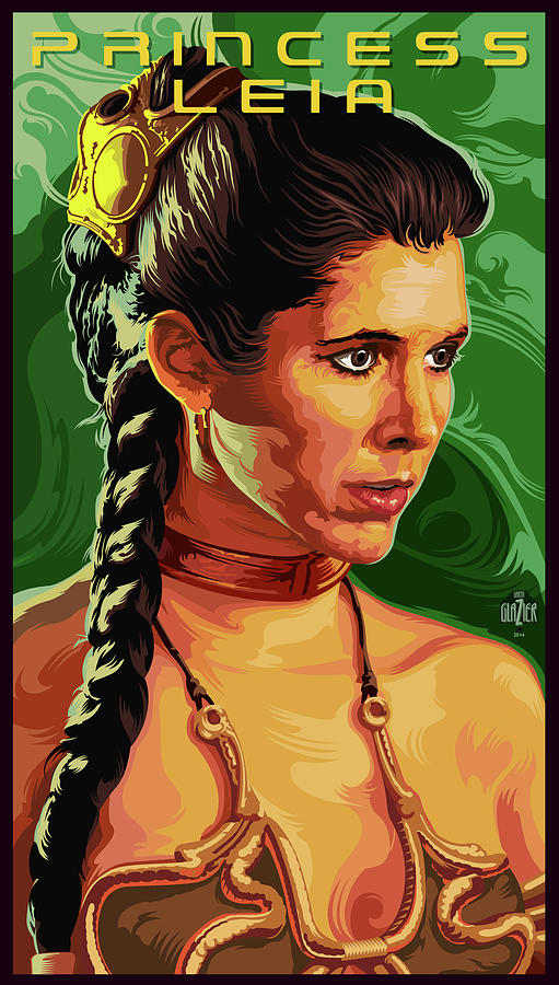 Buitenlander injecteren Wrijven Star Wars Princess Leia Pop Art Portrait Digital Art by Garth Glazier -  Pixels