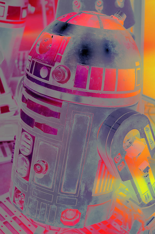 Star Wars R2 D2, R2 LSD2, Psychedelic Droid Closeup with Warm Colors and Texture Photograph by Brian Ball