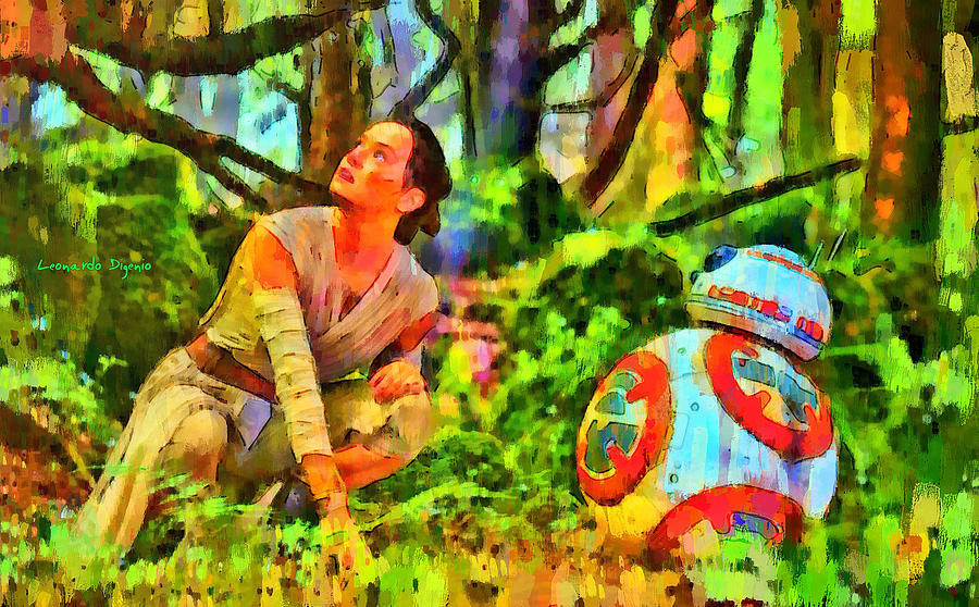 https://images.fineartamerica.com/images/artworkimages/mediumlarge/1/star-wars-rey-and-droid-da-leonardo-digenio.jpg