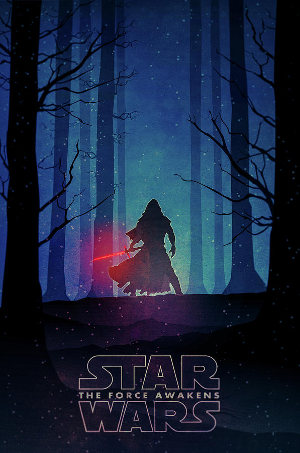 Star Wars Drawing - Star Wars - The Force Awakens by Farhad Tamim