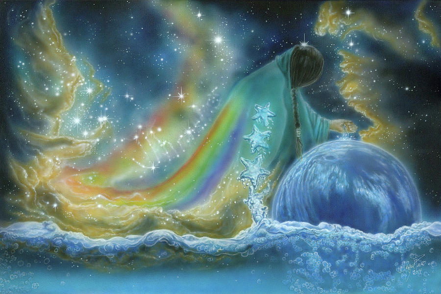 Star Water Painting by Wayne Pruse