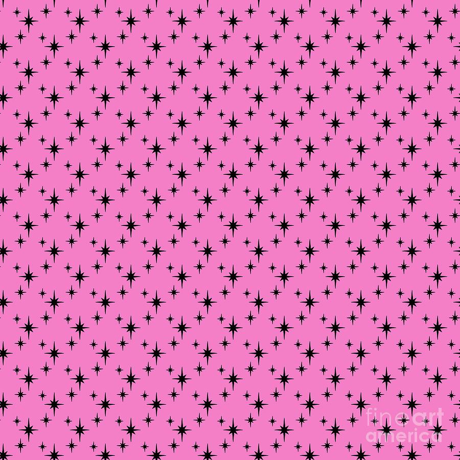 Starbursts Mini in Pink Digital Art by Donna Mibus