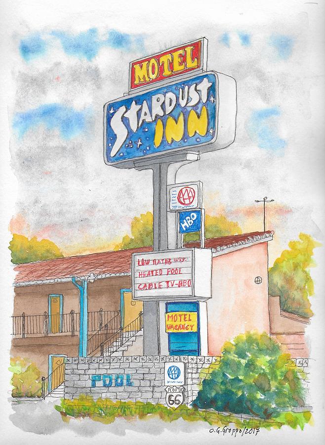 Stardust Inn Motel, Barstow, California Painting by Carlos G Groppa