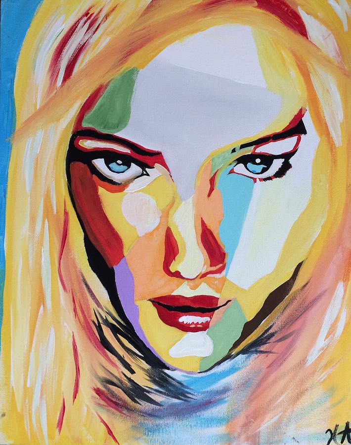 Acrylic Painting - Stare Down by Hannah Arehart