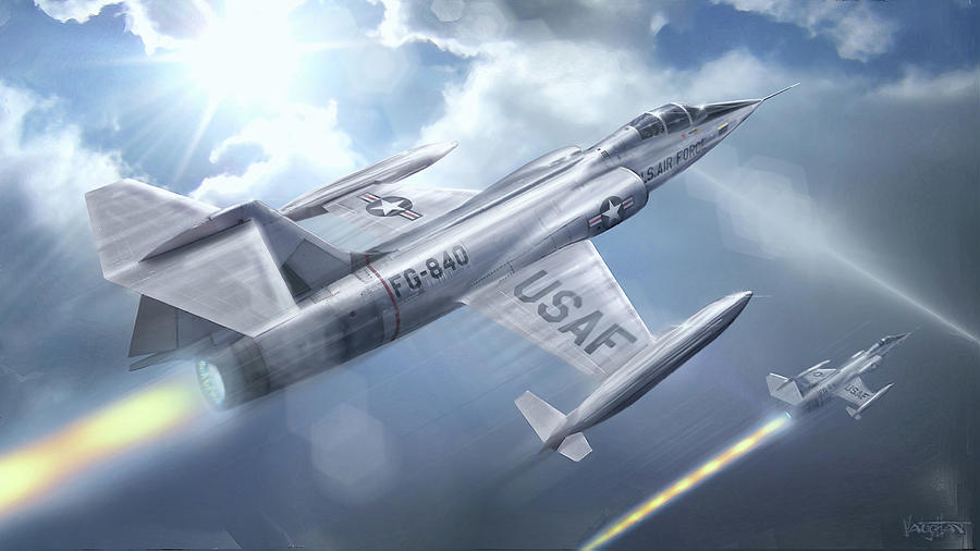Starfighter F-104 Digital Art by James Vaughan