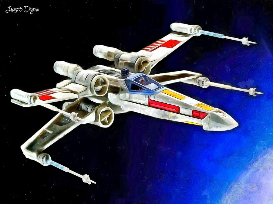 Starfighter X-Wings - DA Digital Art by Leonardo Digenio