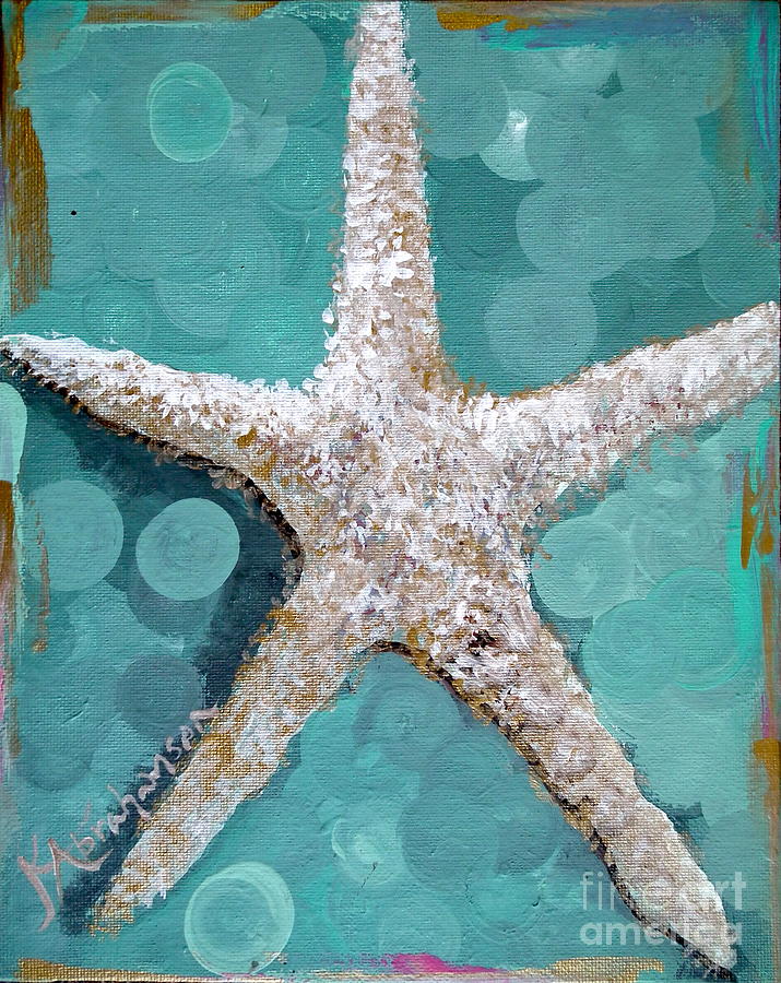 Starfish Goldie Painting by Kristen Abrahamson
