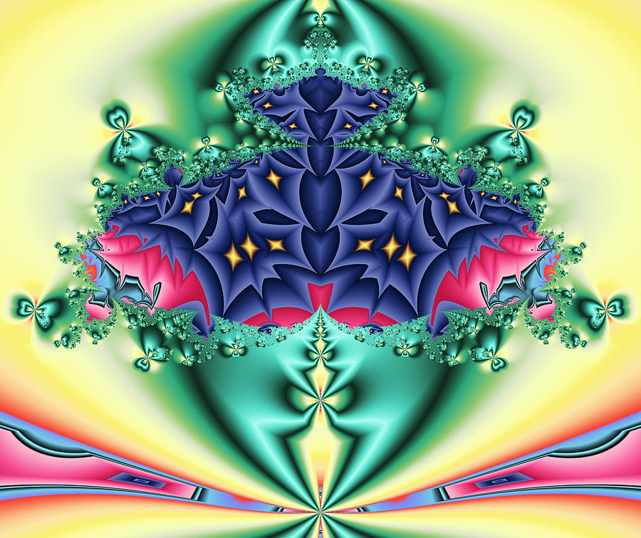 Abstract Digital Art - Starflower Bouquet II by Myxtl Turnipseed
