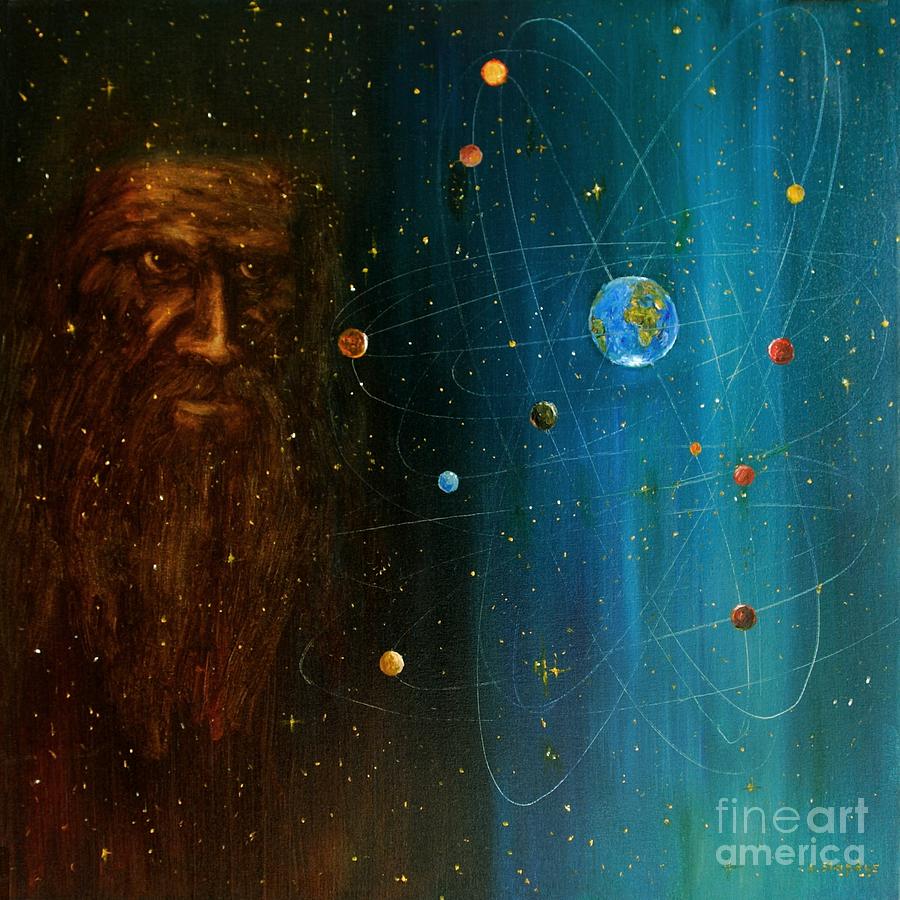 Stargazer Galileo Painting by Arturas Slapsys