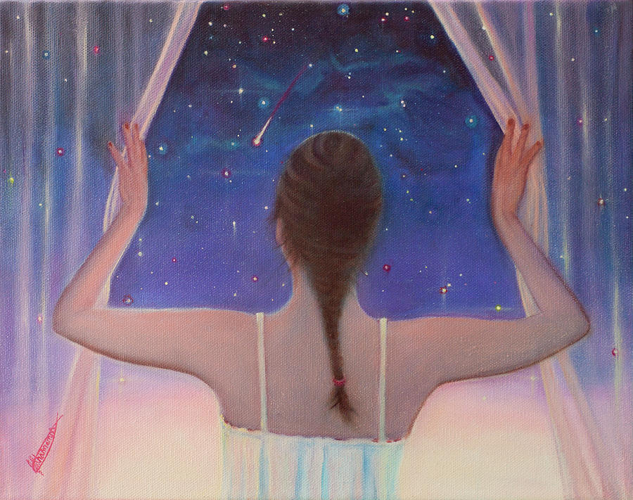 Woman Painting - Stargazer by Jeanette Sthamann