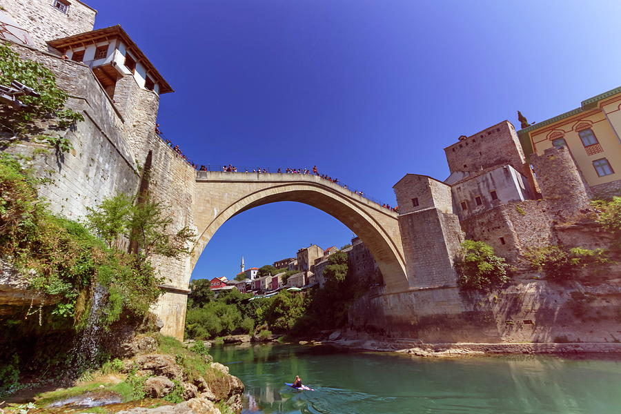 Stari Most, old bridge, Mostar, Bosnia and Herzegovina Photograph by Elenarts - Elena Duvernay photo