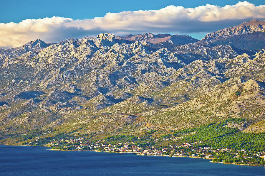 Starigrad Paklenica and Velebit mountain view Photograph by Brch Photography