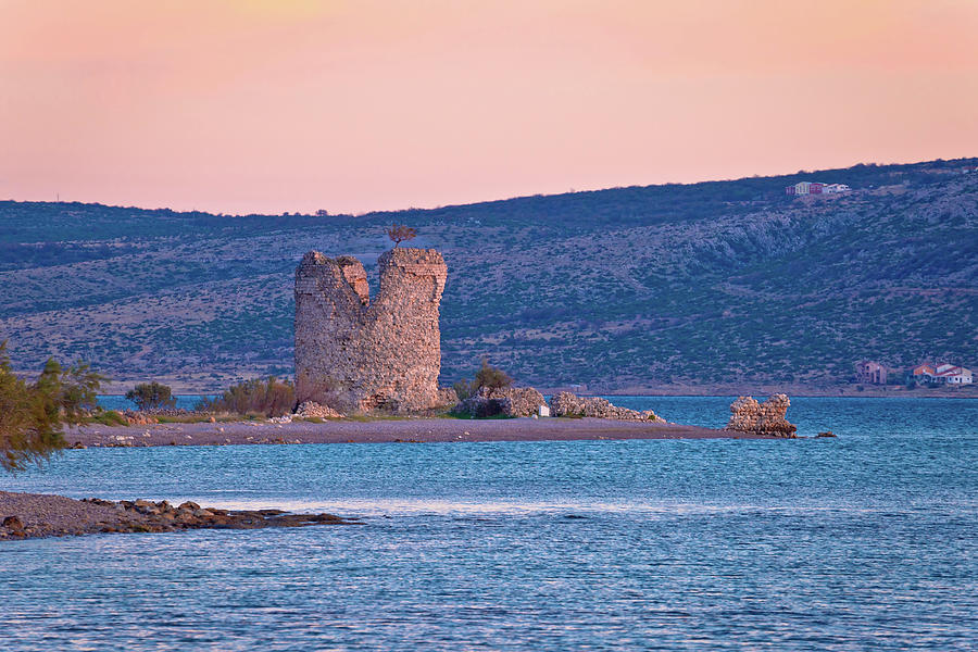 Starigrad Paklenica tower ruins by the sea Photograph by Brch Photography