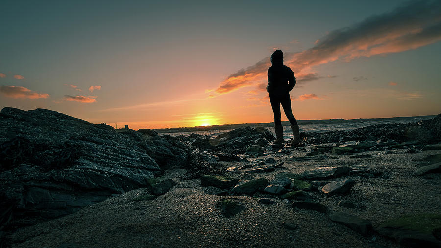 Staring at sunset - Skerries, Ireland - Color street photography ...