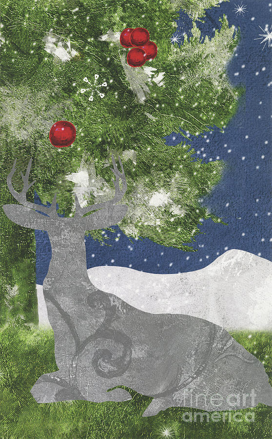 Starlight Christmas X Painting by Mindy Sommers