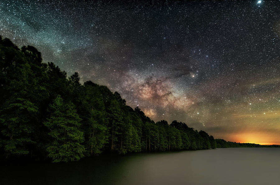 Milky Way Photograph - Starlight Swimming by Russell Pugh