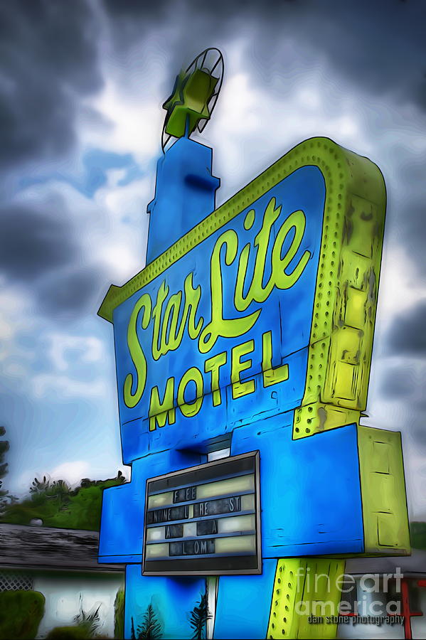 Starlite Motel Digital Art by Dan Stone