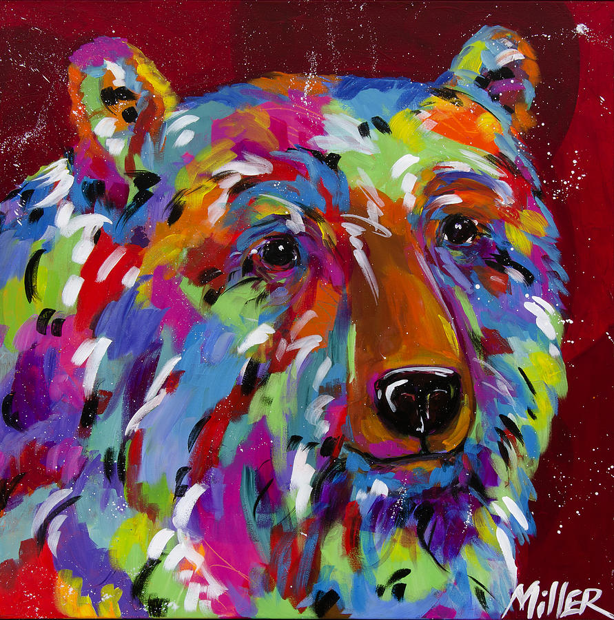 Bear Painting - Starry Eyes by Tracy Miller
