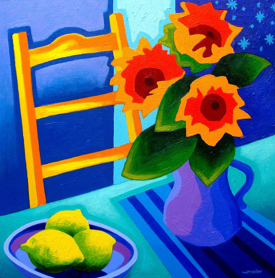 Sunflower Painting - Starry Night   I  by John  Nolan