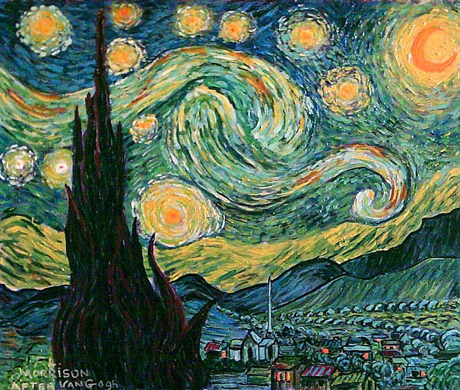 Starry night after V. Vangogh Painting by Frank Morrison